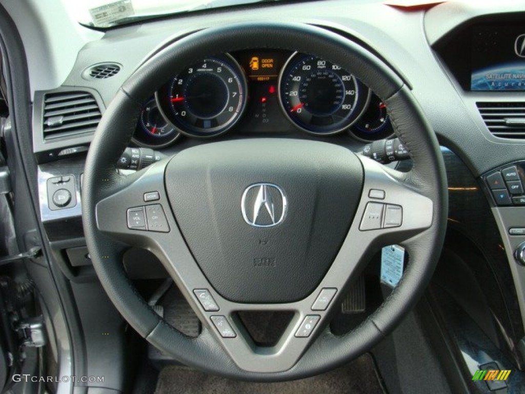 2009 Acura MDX Technology Ebony Steering Wheel Photo #53468497