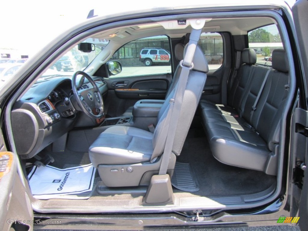 Ebony Interior 2008 Chevrolet Silverado 1500 LTZ Extended Cab 4x4 Photo #53468644
