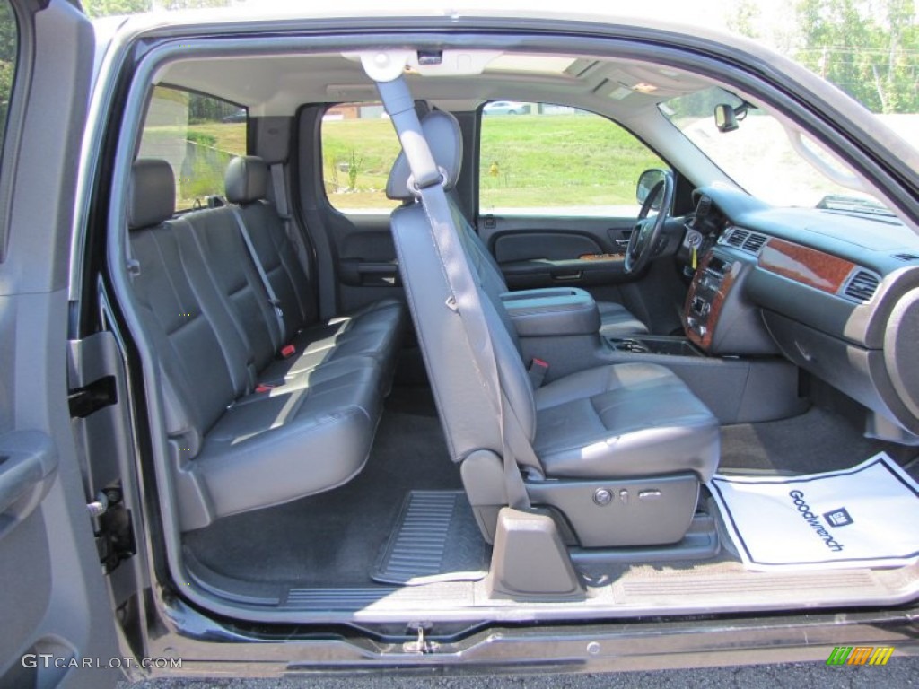 Ebony Interior 2008 Chevrolet Silverado 1500 LTZ Extended Cab 4x4 Photo #53468677