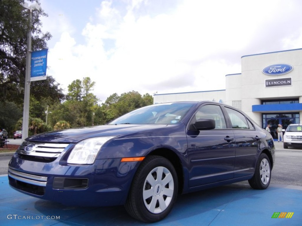 2007 Fusion S - Dark Blue Pearl Metallic / Light Stone photo #1