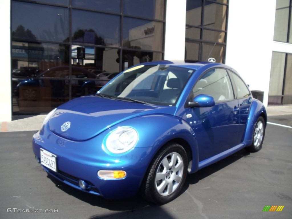 2003 New Beetle GLS 1.8T Coupe - Blue Lagoon Metallic / Grey photo #1