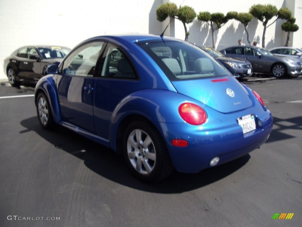 2003 New Beetle GLS 1.8T Coupe - Blue Lagoon Metallic / Grey photo #6