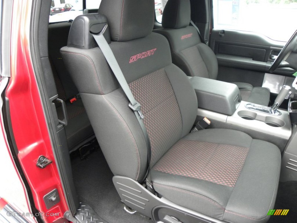 Black Sport Interior 2008 Ford F150 FX2 Sport SuperCab Photo #53470660