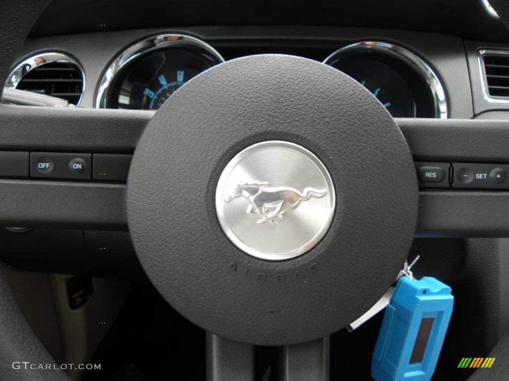 2010 Mustang V6 Coupe - Grabber Blue / Stone photo #17