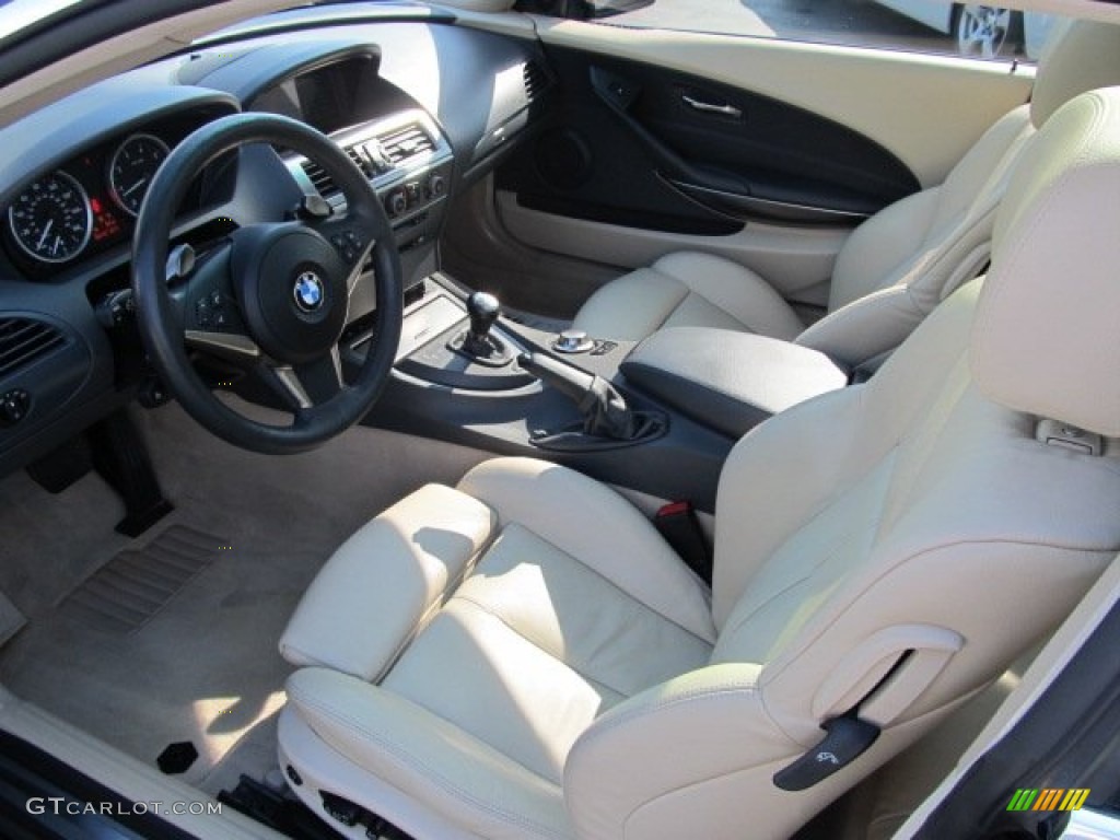 Creme Beige Interior 2004 BMW 6 Series 645i Coupe Photo #53471778