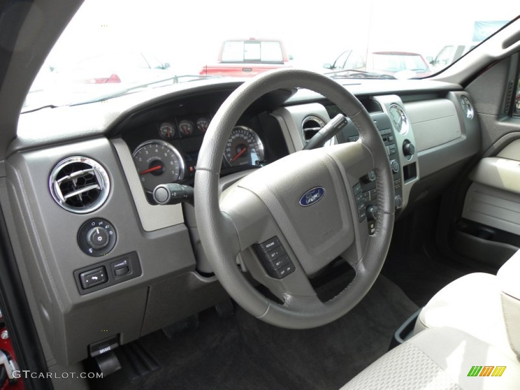 2010 F150 XLT SuperCrew - Red Candy Metallic / Medium Stone photo #3