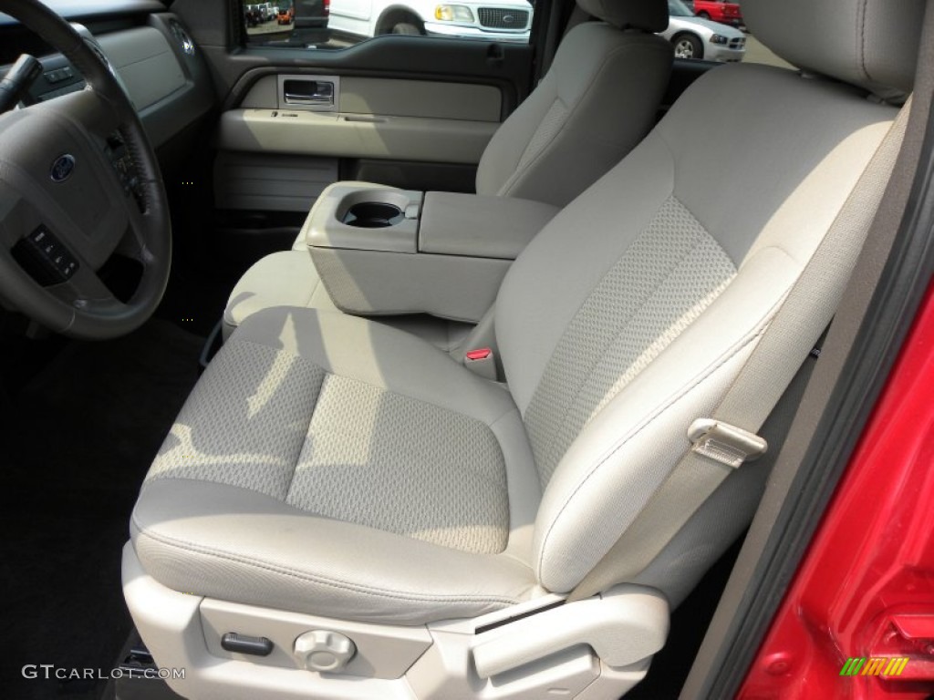 2010 F150 XLT SuperCrew - Red Candy Metallic / Medium Stone photo #4