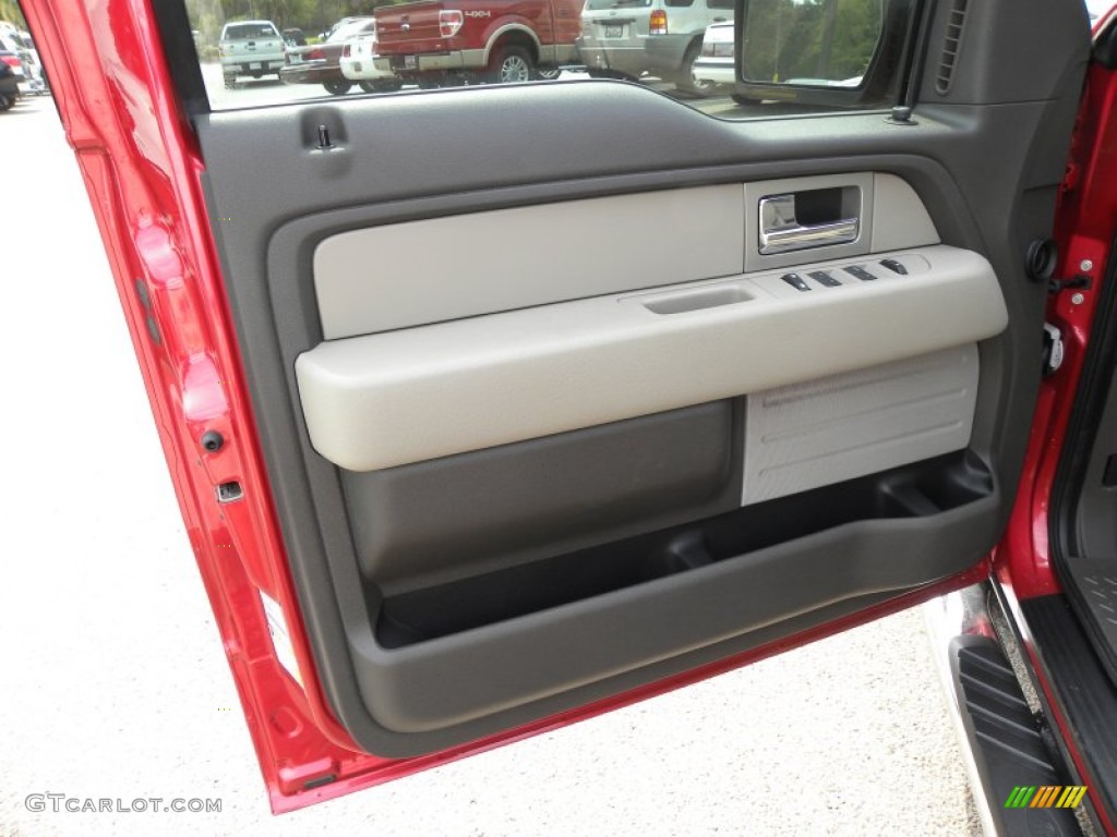 2010 F150 XLT SuperCrew - Red Candy Metallic / Medium Stone photo #5