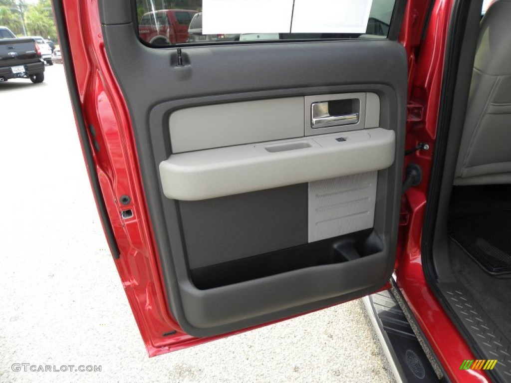2010 F150 XLT SuperCrew - Red Candy Metallic / Medium Stone photo #7