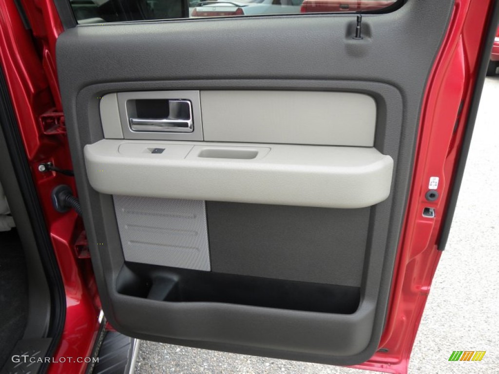 2010 F150 XLT SuperCrew - Red Candy Metallic / Medium Stone photo #11