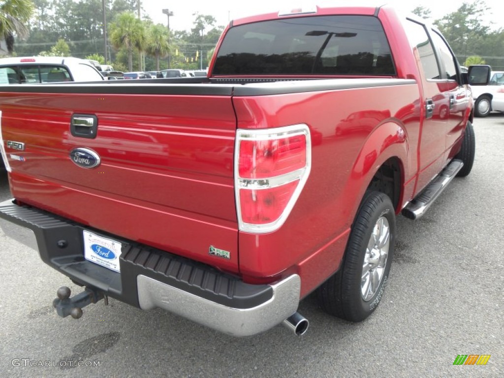 2010 F150 XLT SuperCrew - Red Candy Metallic / Medium Stone photo #13