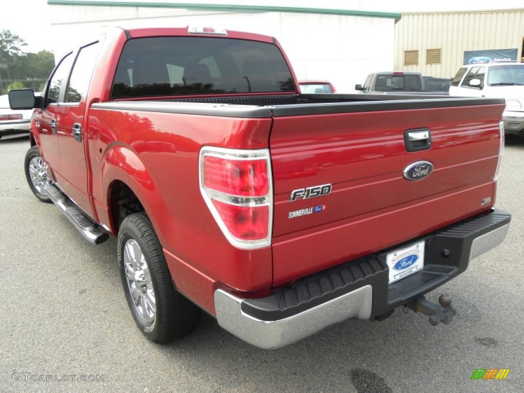 2010 F150 XLT SuperCrew - Red Candy Metallic / Medium Stone photo #16