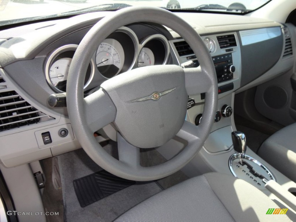 2008 Chrysler Sebring Touring Hardtop Convertible Dark Slate Gray/Light Slate Gray Steering Wheel Photo #53472460