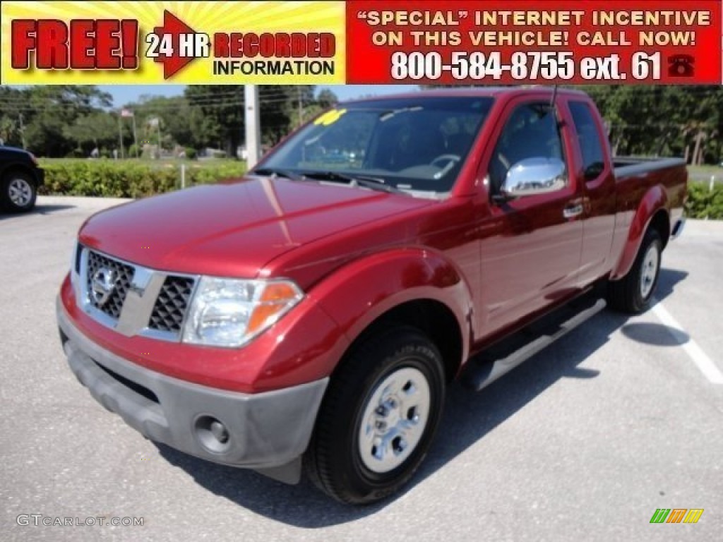 2006 Frontier XE King Cab - Red Brawn / Steel photo #1