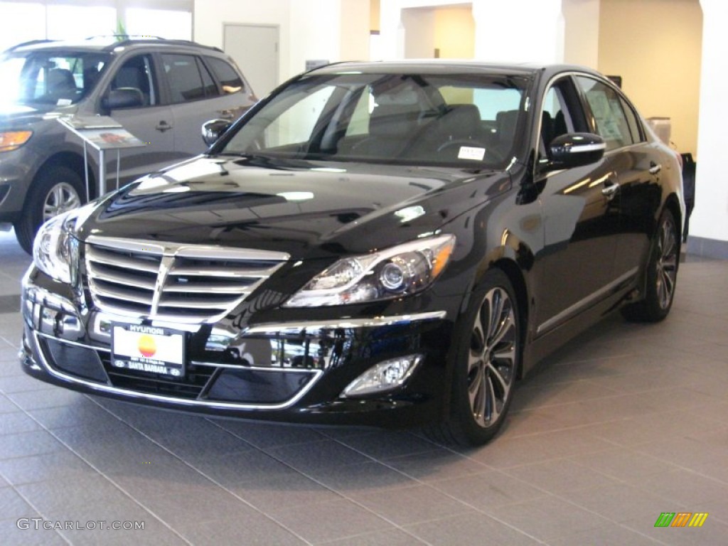 2012 Black Noir Pearl Hyundai Genesis 5 0 R Spec Sedan