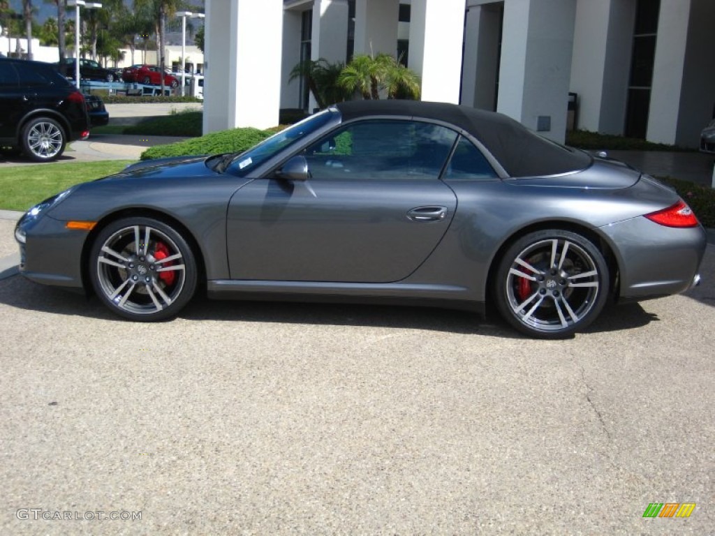 2012 911 Carrera GTS Cabriolet - Meteor Grey Metallic / Black photo #2