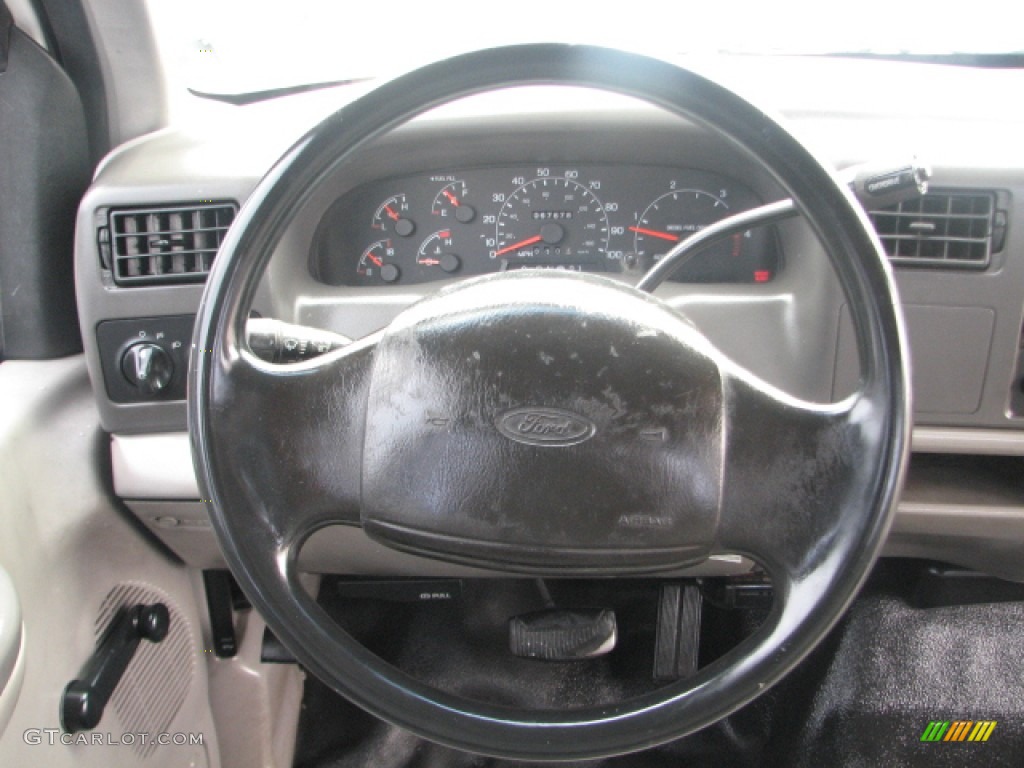 2000 Ford F250 Super Duty XL Extended Cab Medium Graphite Steering Wheel Photo #53474593