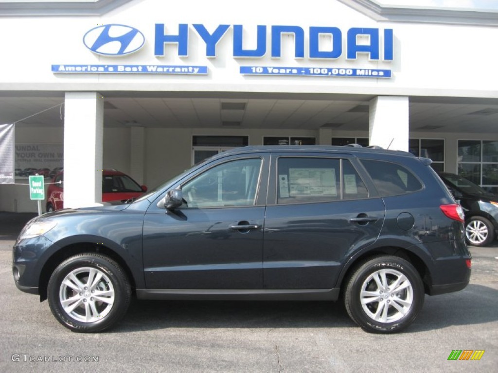 Pacific Blue Pearl 2012 Hyundai Santa Fe SE V6 Exterior Photo #53474887