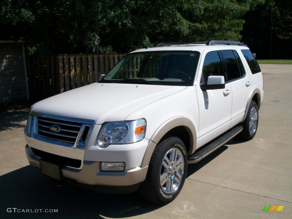 2010 Explorer Eddie Bauer 4x4 - White Platinum Tri-Coat / Camel photo #1