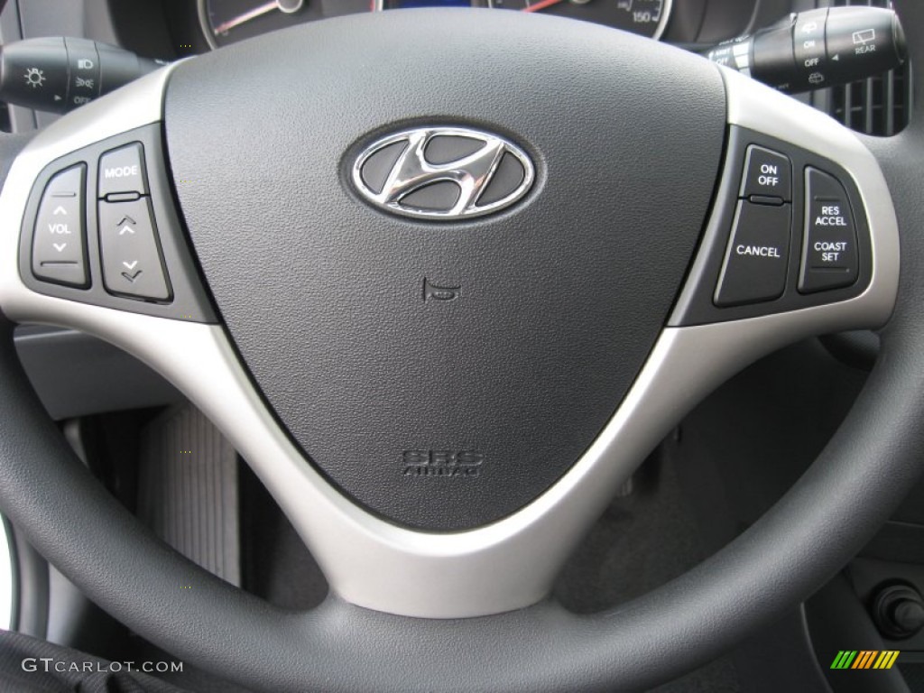 2012 Hyundai Elantra GLS Touring Black Steering Wheel Photo #53475674