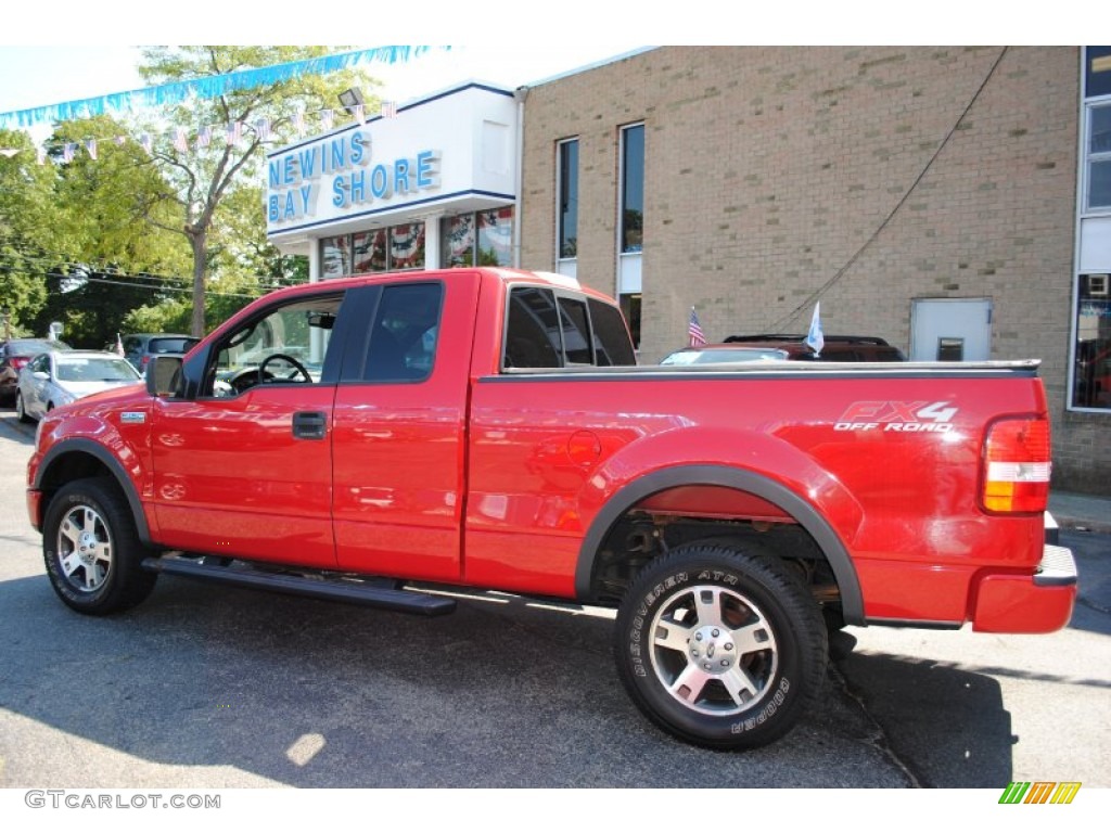 2005 F150 FX4 SuperCab 4x4 - Bright Red / Medium Flint Grey photo #3