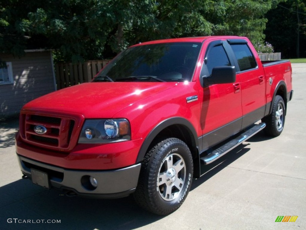 2008 F150 XLT SuperCrew 4x4 - Redfire Metallic / Black photo #1