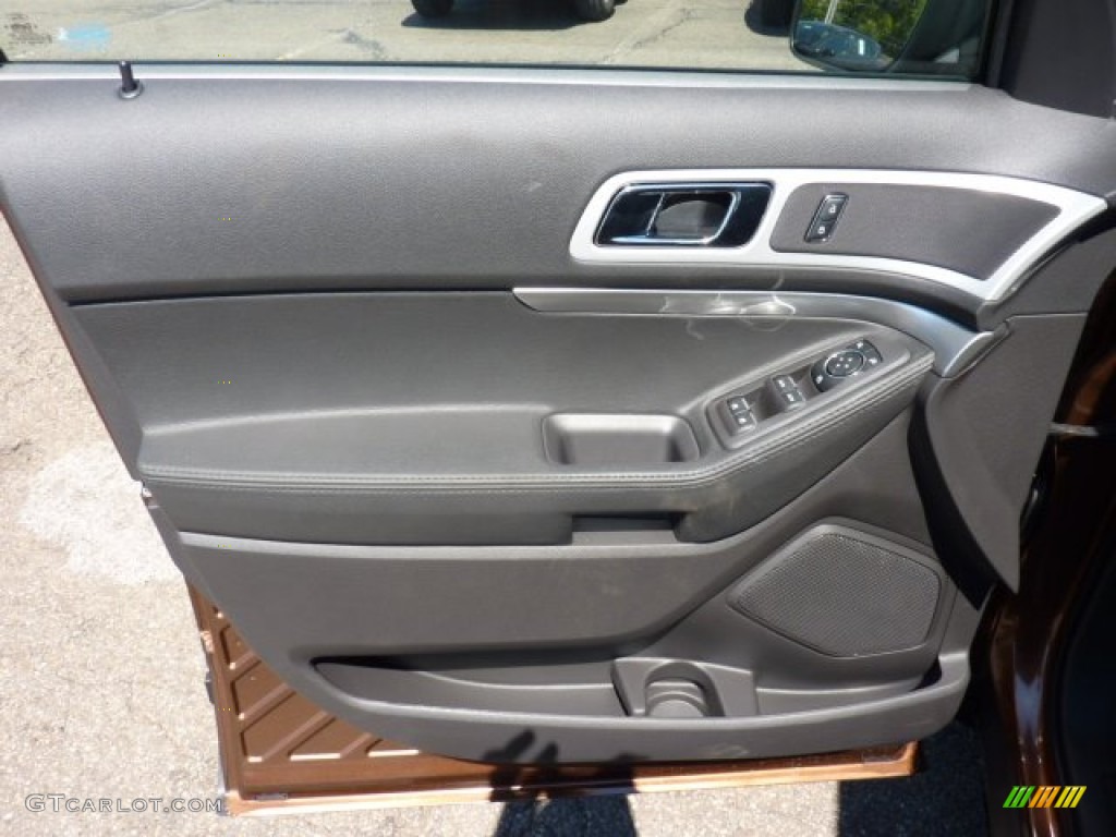 2012 Ford Explorer XLT EcoBoost Charcoal Black Door Panel Photo #53476593