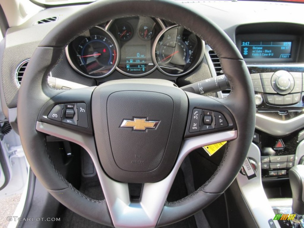 2012 Chevrolet Cruze LT Jet Black Steering Wheel Photo #53477648