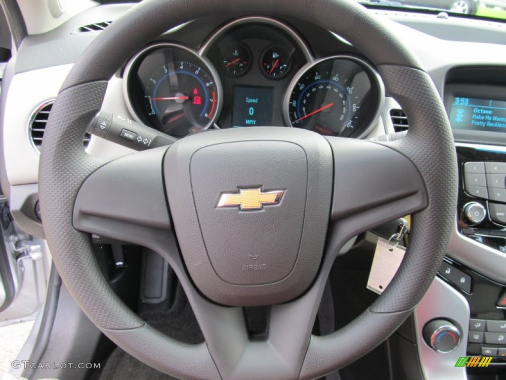 2012 Chevrolet Cruze LS Jet Black/Medium Titanium Steering Wheel Photo #53478101