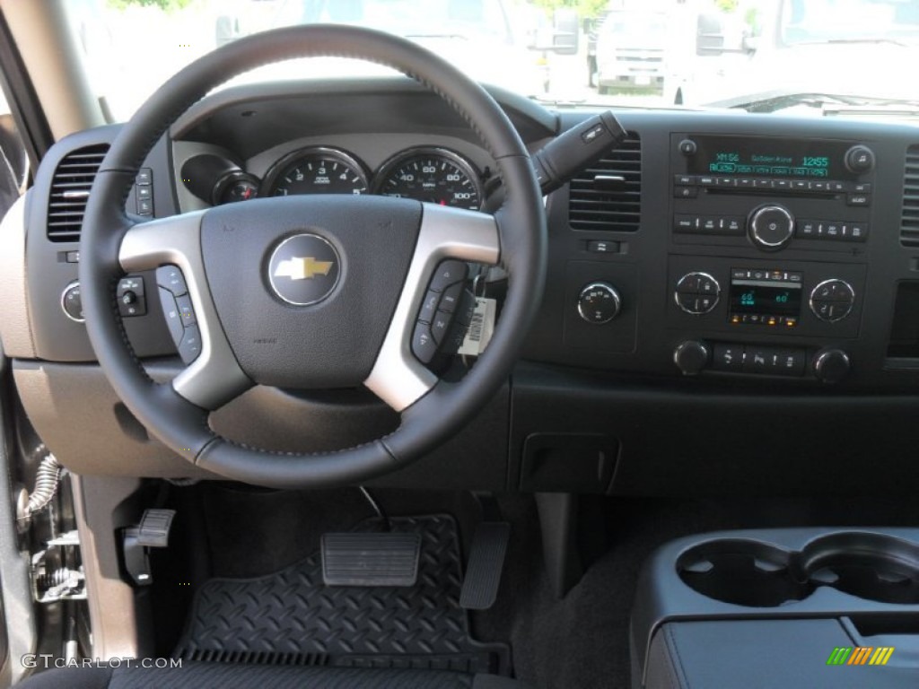 2011 Silverado 1500 LT Extended Cab 4x4 - Steel Green Metallic / Ebony photo #13