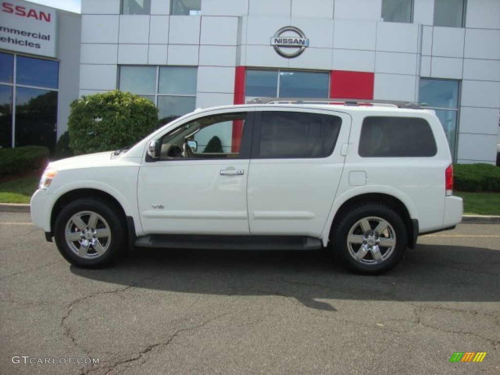 Blizzard White 2009 Nissan Armada LE 4WD Exterior Photo #53480329