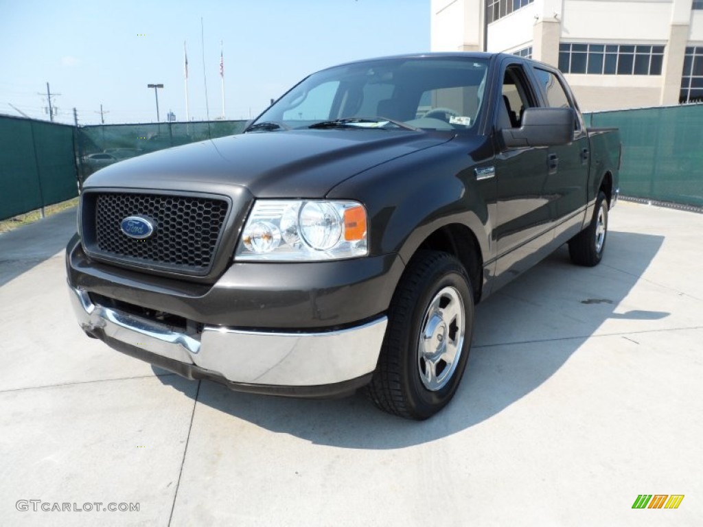 2005 F150 XLT SuperCrew - Dark Stone Metallic / Medium Flint Grey photo #7