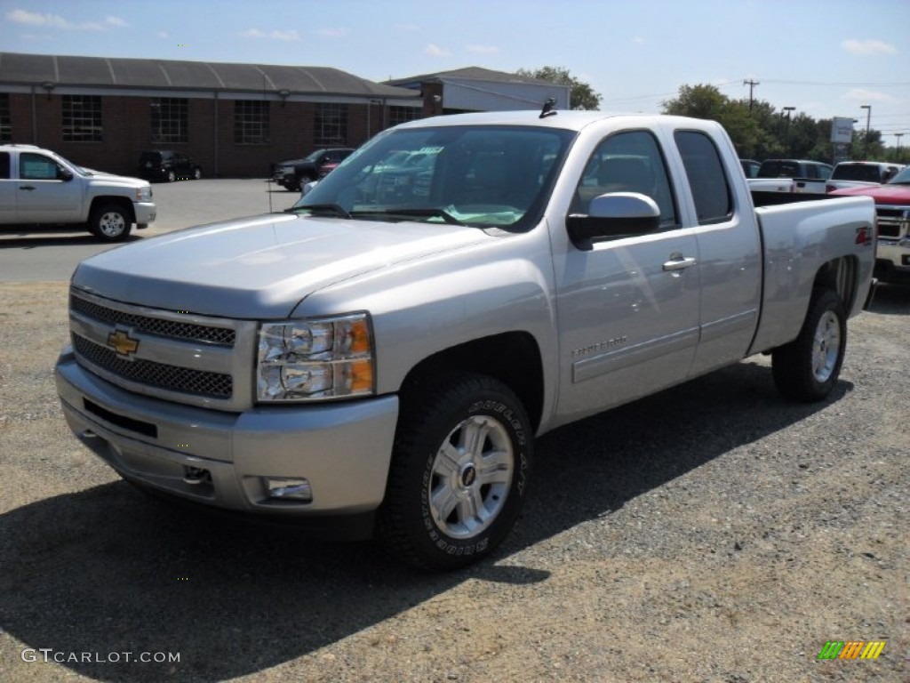 2011 Silverado 1500 LT Extended Cab 4x4 - Sheer Silver Metallic / Light Titanium/Ebony photo #1