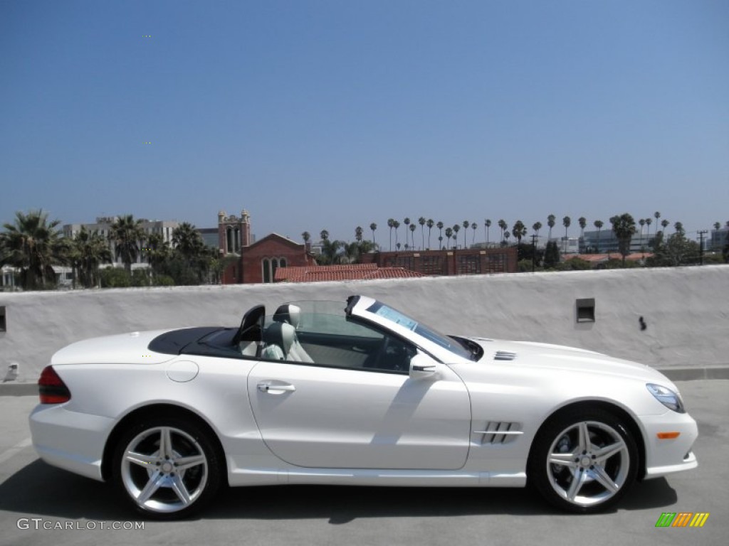 Diamond White Metallic 2012 Mercedes-Benz SL 550 Roadster Exterior Photo #53481816