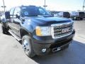 2011 Onyx Black GMC Sierra 3500HD Denali Crew Cab 4x4 Dually  photo #2