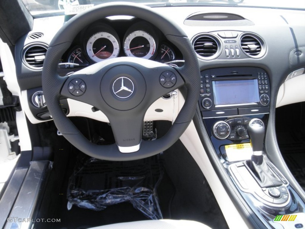 2012 Mercedes-Benz SL 550 Roadster designo White Dashboard Photo #53481856