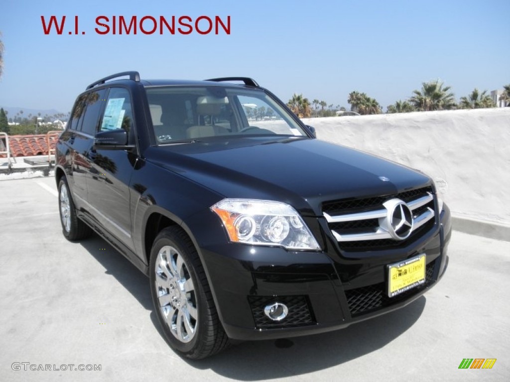 2012 GLK 350 4Matic - Black / Almond/Black photo #1