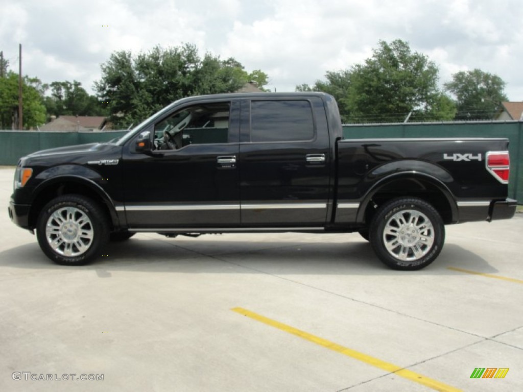 2010 F150 Platinum SuperCrew 4x4 - Tuxedo Black / Medium Stone Leather/Sienna Brown photo #6