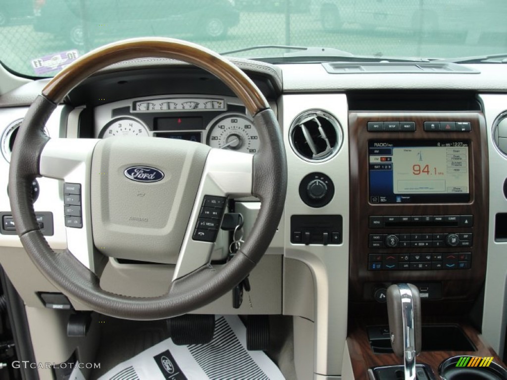 2010 F150 Platinum SuperCrew 4x4 - Tuxedo Black / Medium Stone Leather/Sienna Brown photo #48