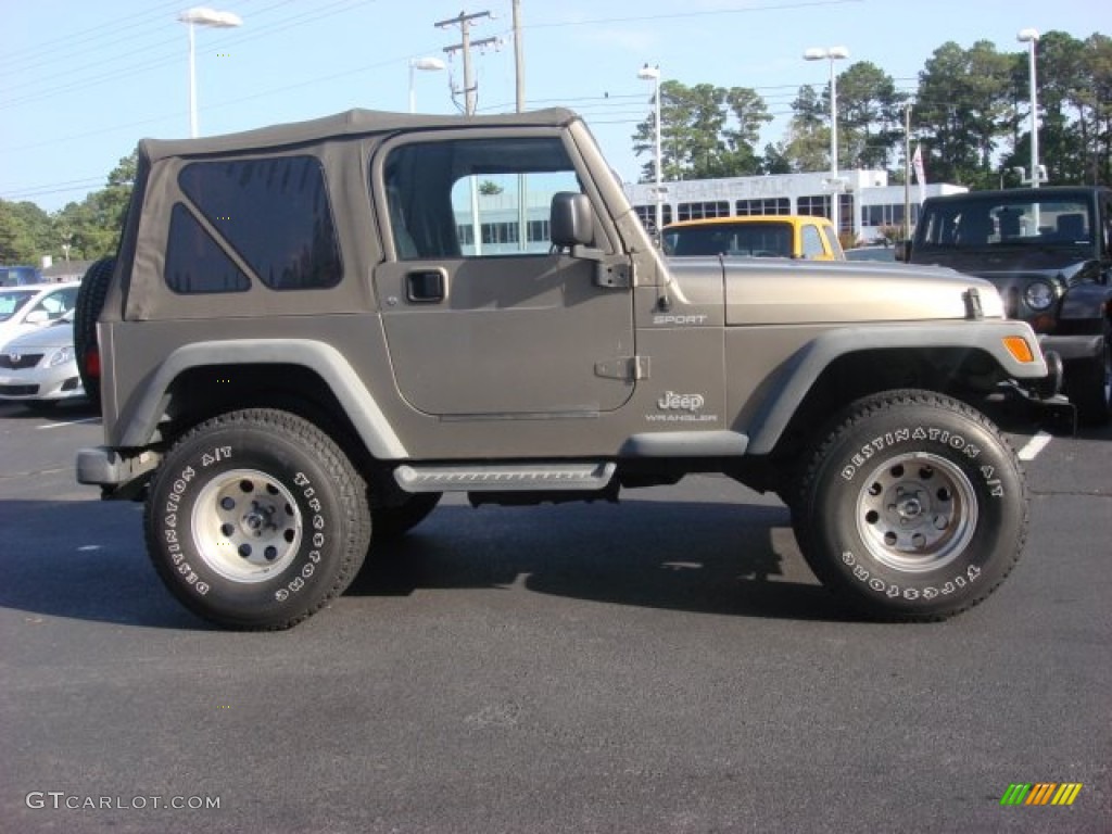 Light Khaki Metallic 2004 Jeep Wrangler Sport 4x4 Exterior Photo #53484119