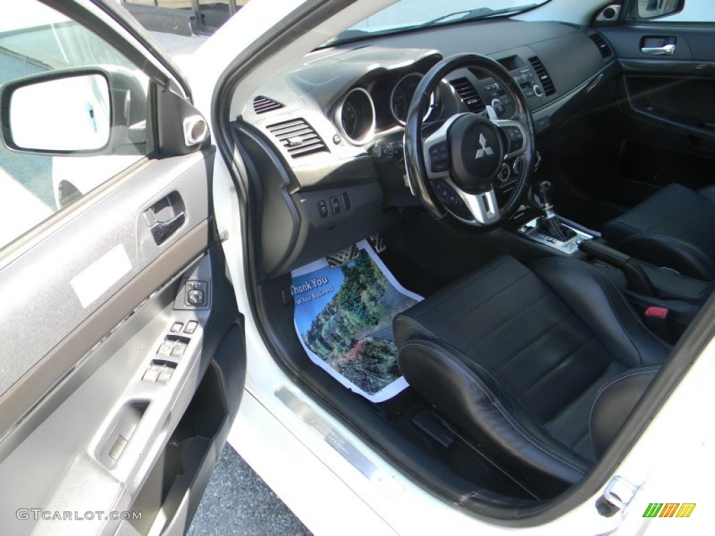 Black Full Leather Interior 2010 Mitsubishi Lancer Evolution MR Touring Photo #53484635