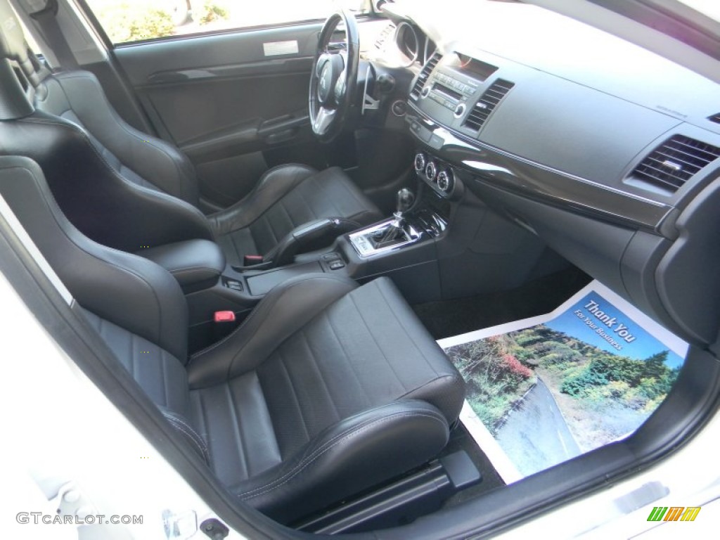 Black Full Leather Interior 2010 Mitsubishi Lancer Evolution