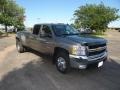 2008 Graystone Metallic Chevrolet Silverado 3500HD LT Crew Cab 4x4 Dually  photo #1