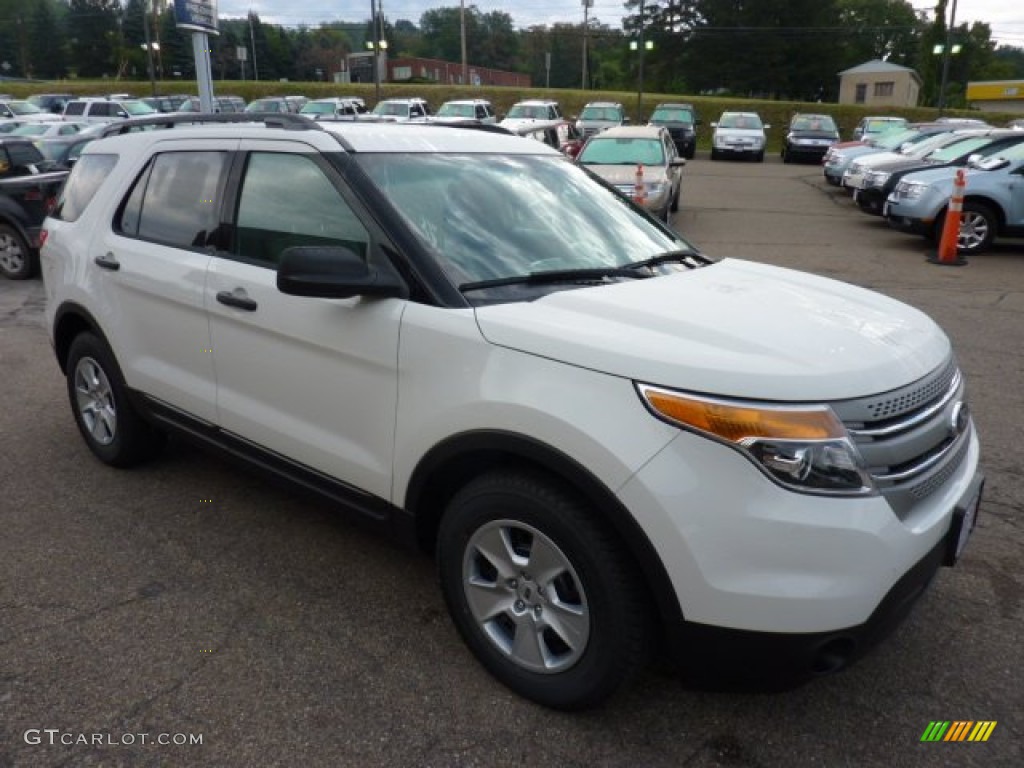 2012 Explorer FWD - White Suede / Medium Light Stone photo #6