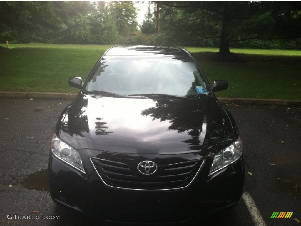 2007 Camry XLE V6 - Black / Bisque photo #2