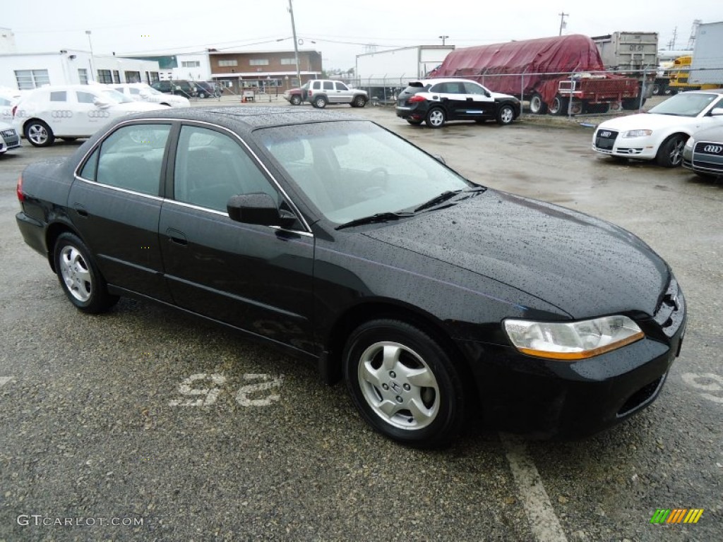 1999 Accord EX Sedan - Flamenco Black Pearl / Charcoal photo #4