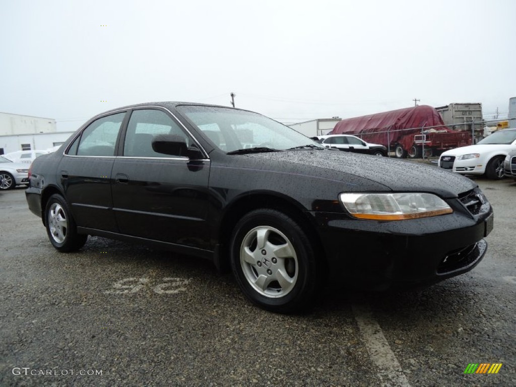1999 Accord EX Sedan - Flamenco Black Pearl / Charcoal photo #5