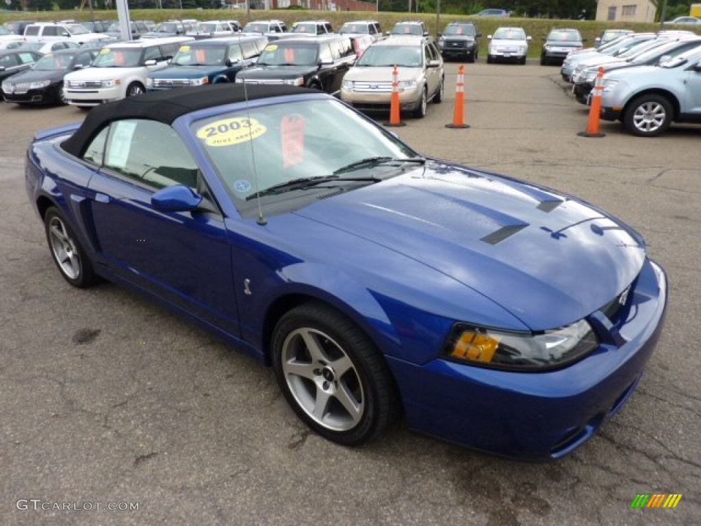 2003 Mustang Cobra Convertible - Sonic Blue Metallic / Dark Charcoal/Medium Graphite photo #6
