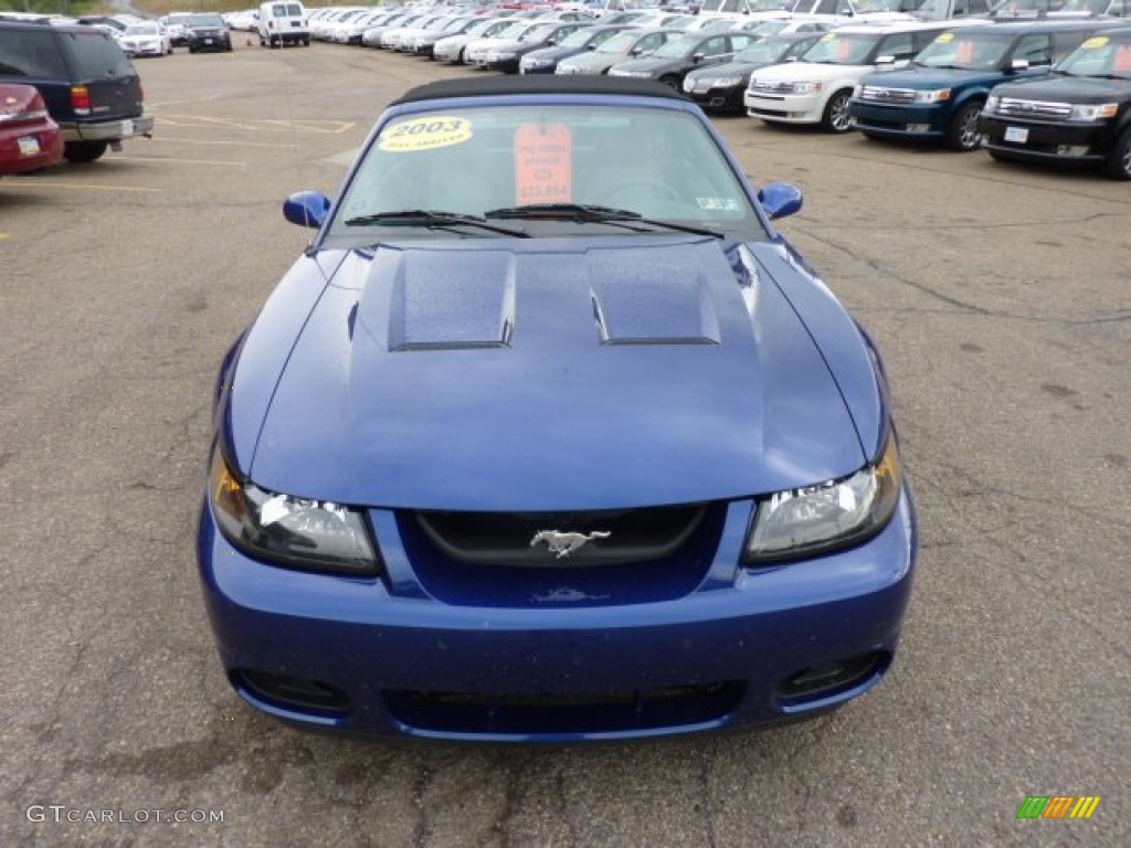 2003 Mustang Cobra Convertible - Sonic Blue Metallic / Dark Charcoal/Medium Graphite photo #7
