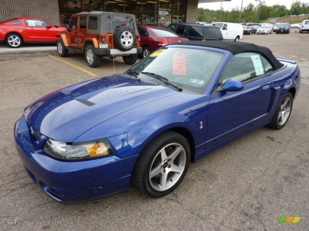 Sonic Blue Metallic 2003 Ford Mustang Cobra Convertible Exterior Photo #53489164